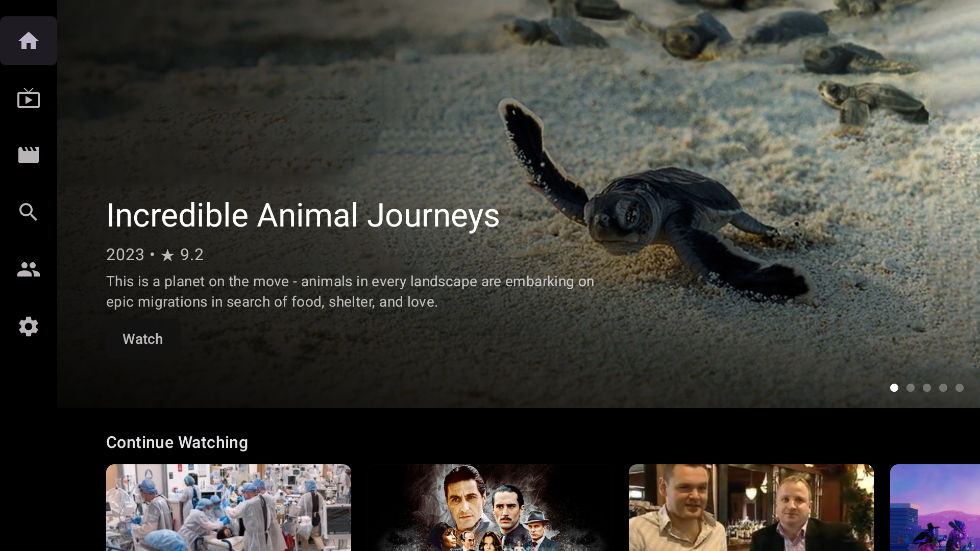 Odeion on Android TV