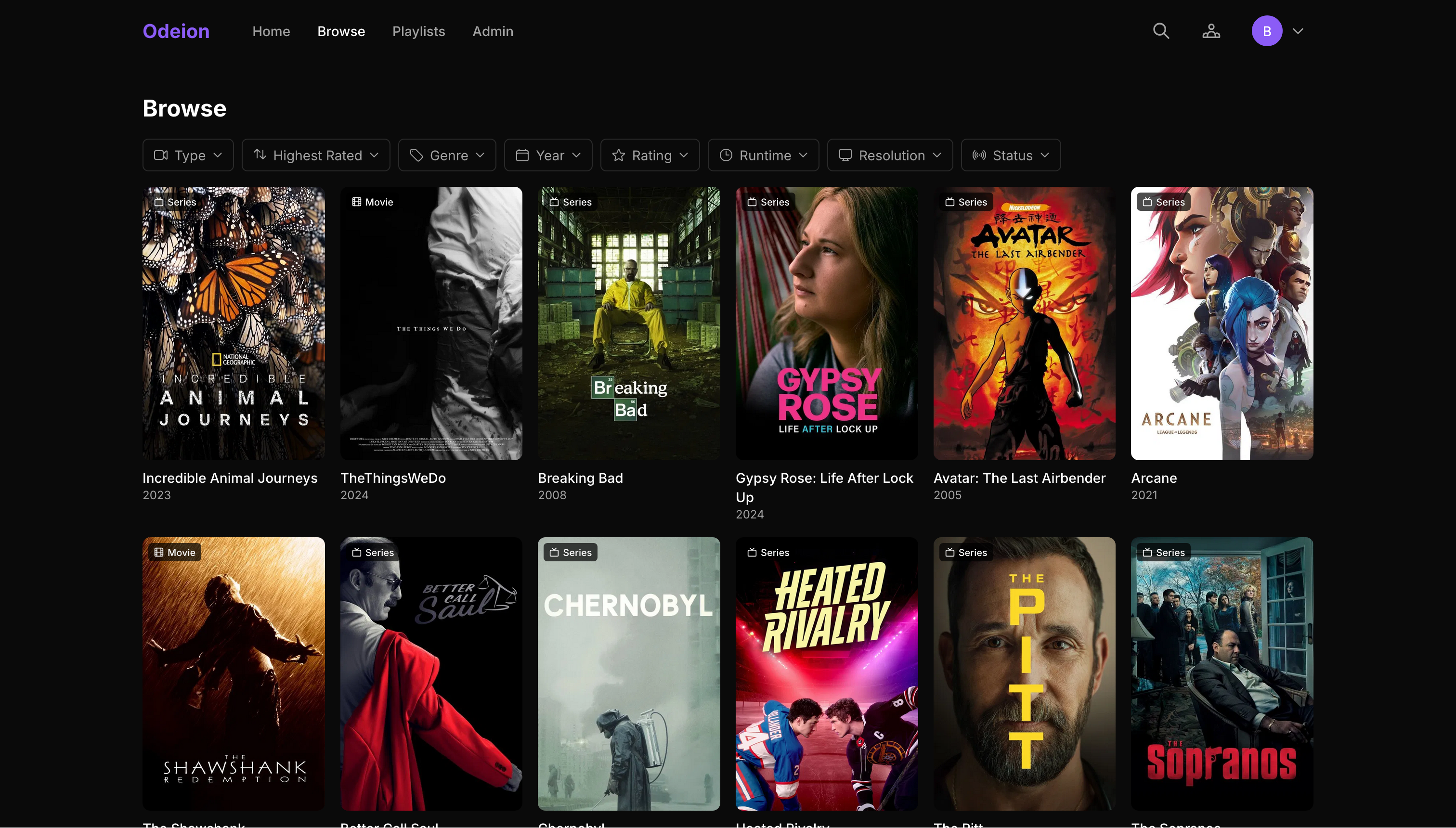 Own Your Media — browse and play your collection